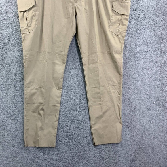 Tact Squad Pants Mens 54 x37 Khaki Ripstop Cargo Pockets Elastic Waist - Picture 3 of 15